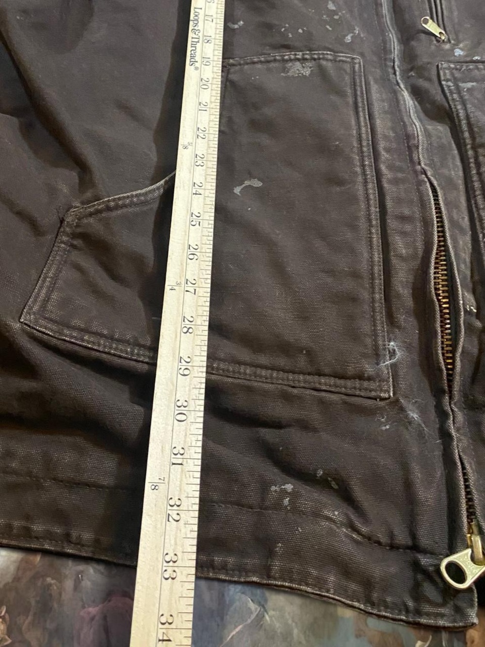 Carhartt Men’s brown Canvas Work Jacket - Picture 3 of 5